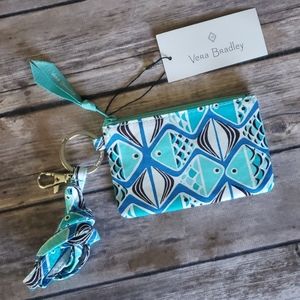 *1 LEFT*Vera Bradley Zip ID & Lanyard-Go Fish Blue